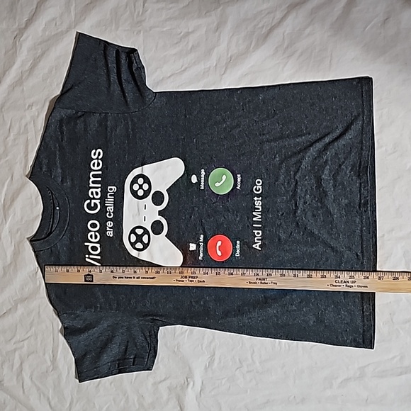 Men's Medium Video Games Are Calling T-Shirt Controller Gray Short Slv Tee Used - Picture 7 of 9